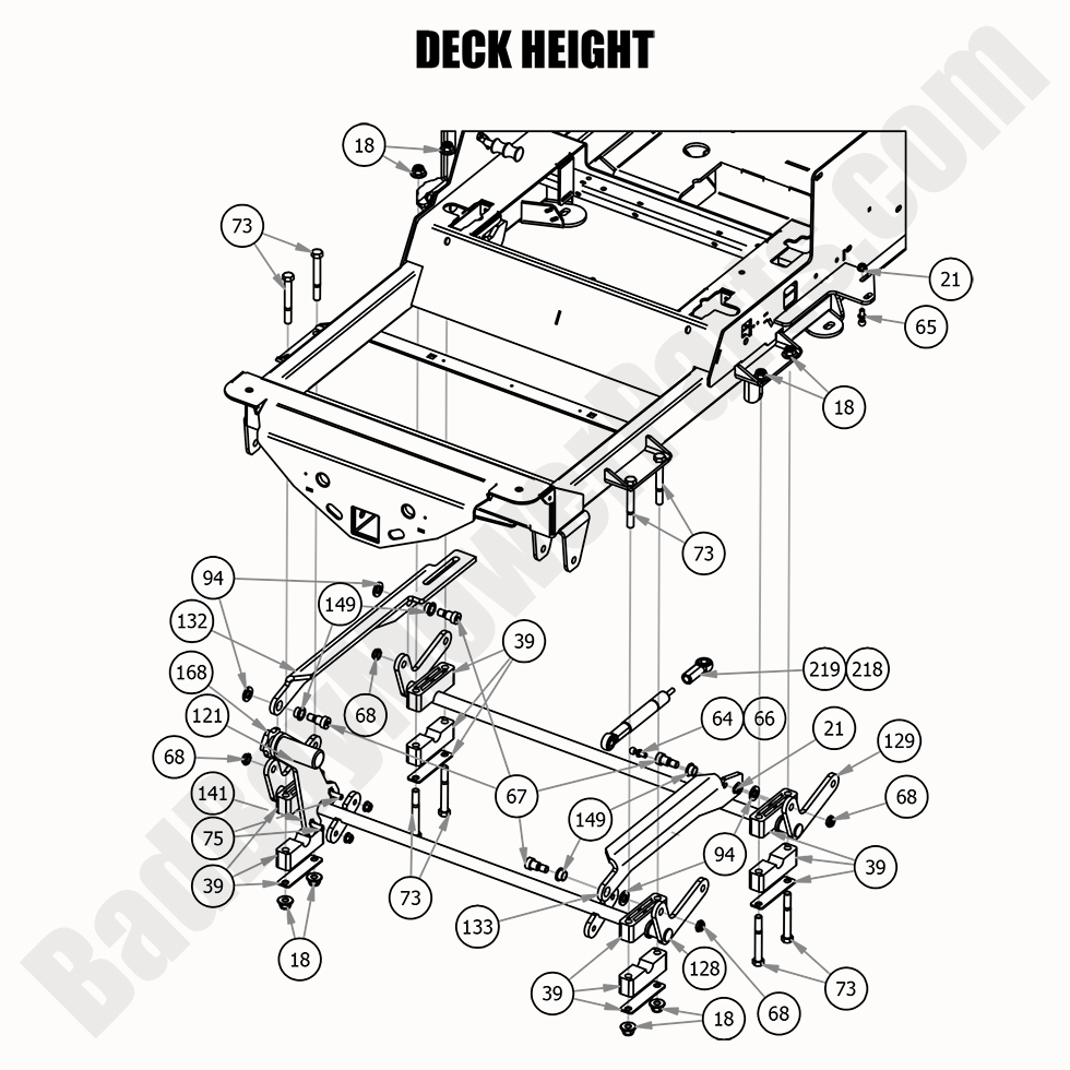 2403 - Bad Boy Mower Parts Lookup > 2020 > Renegade - Gas > Deck Height